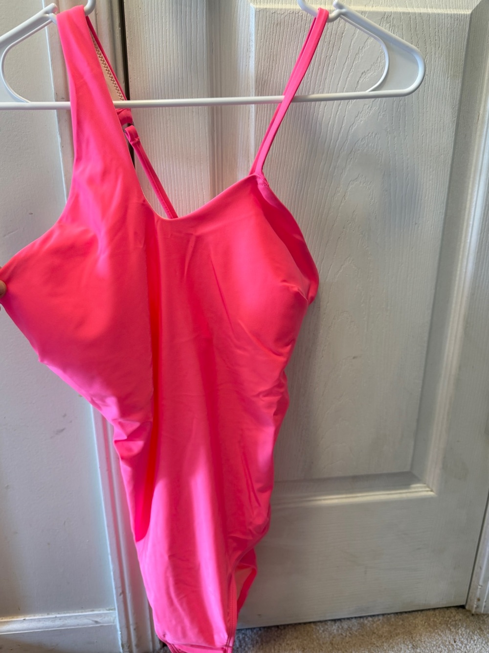 Cupshe Neon Pink One-Shoulder One-Piece Swimsuit